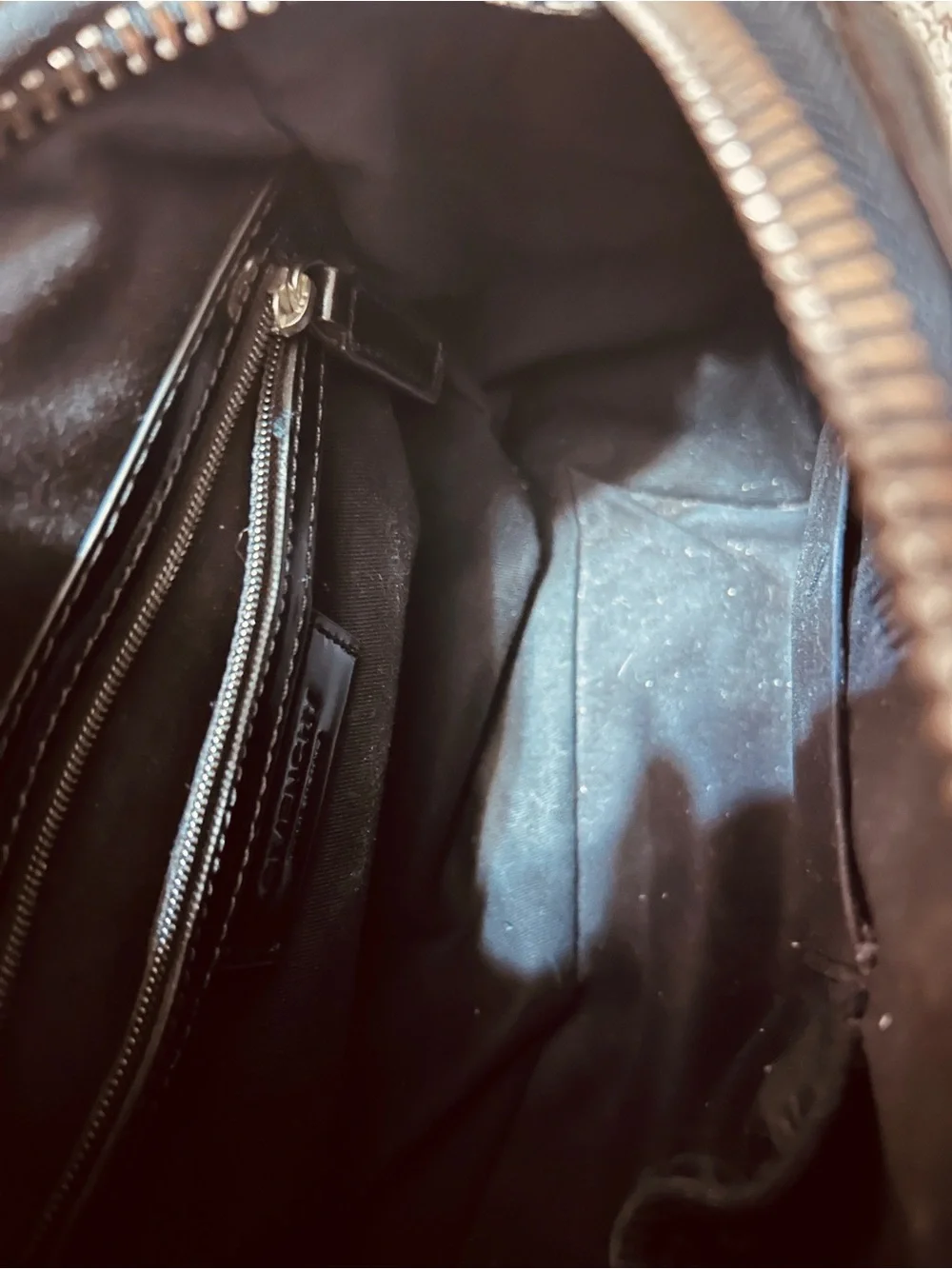 Vintage Authentic Givenchy black patten leather handba